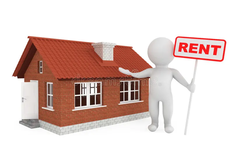 d-person-rent-banner-brick-house-white-background-42416741